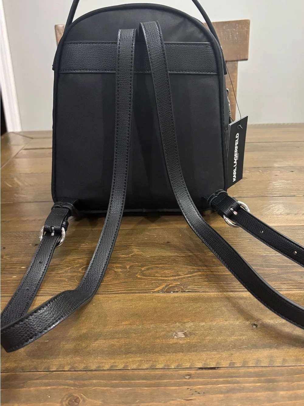 Karl Lagerfeld Paris Amour Small Black Nylon Backpack